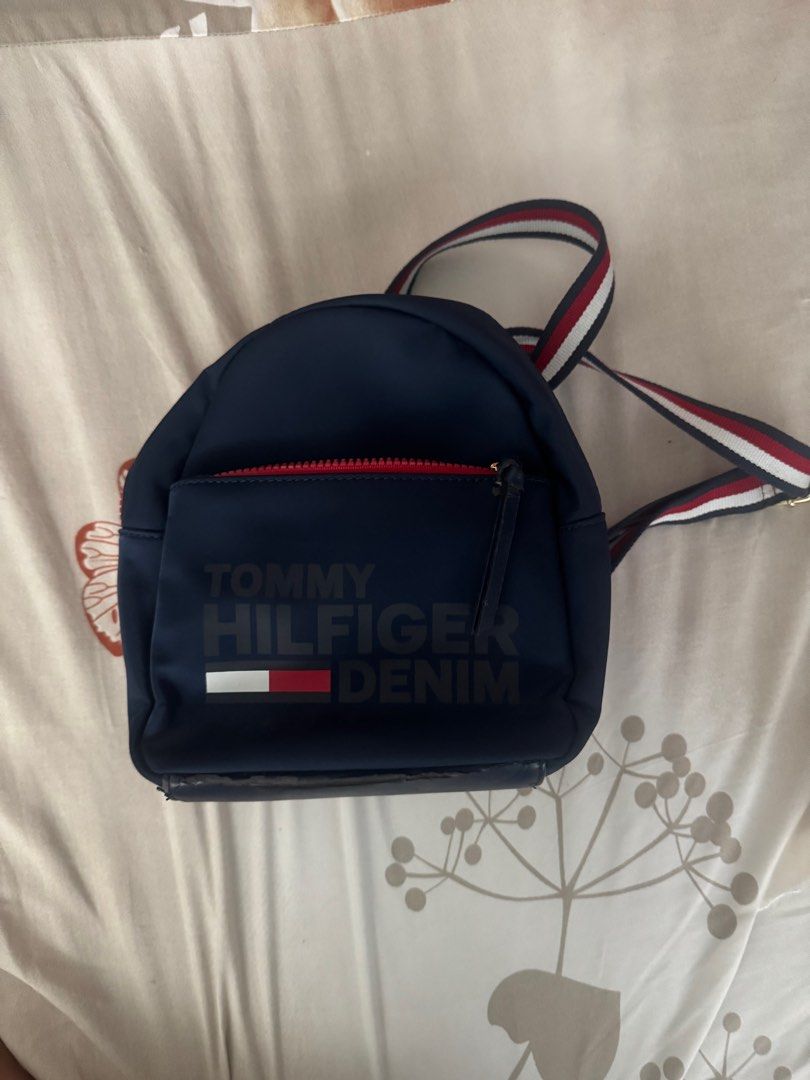 Tommy Hilfiger Backpack (Category: Backpacks) located in Manila. Submitted by hstff (Listing ID 1375300909, Image 1). Description: Used once only but has minor flaw (due to storage) Negotiable for sure buyer.