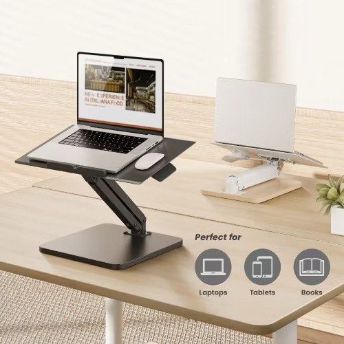 ULTi Ascent Laptop Riser Stand C80 (Category: Other Accessories) located in Singapore. Submitted by colourfulponies (Listing ID 1375381839, Image 2). Description: Only used twice and realised too big for my set up. Bought at $69.90. Laptop stand for work from home WFH, computer desk set up, adjustable stand, heavy and sturdy, for laptops, books, tablets. .
