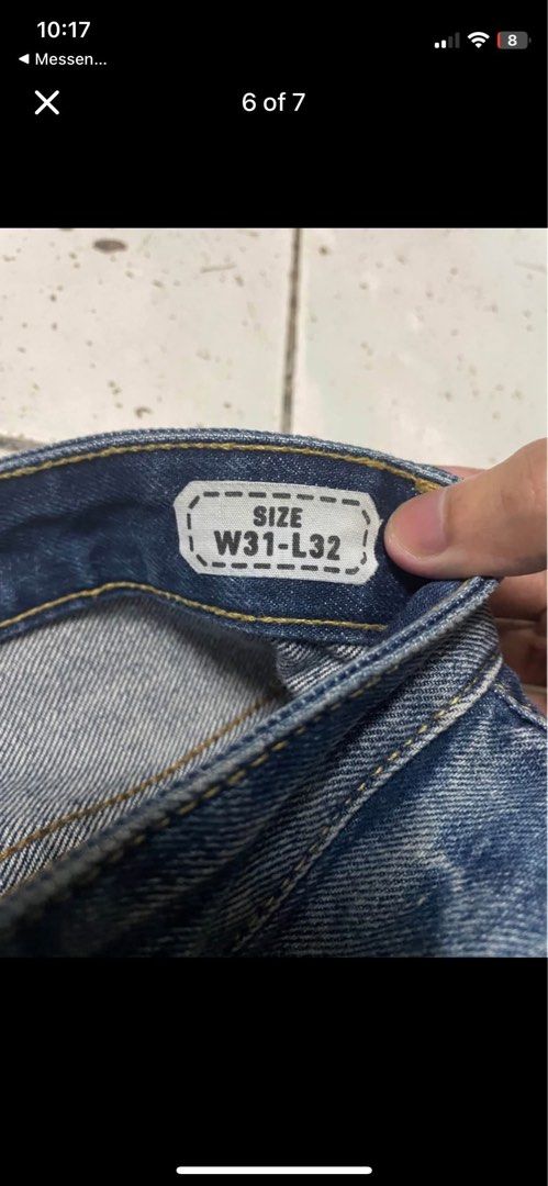 Wash Chevignon jeans (Category: Jeans) located in Manila. Submitted by 2002kid (Listing ID 1375404880, Image 3). Description: Light wash Chevignon Jeans Waist 31 Length 32 Leg hole 8 Issue: None .