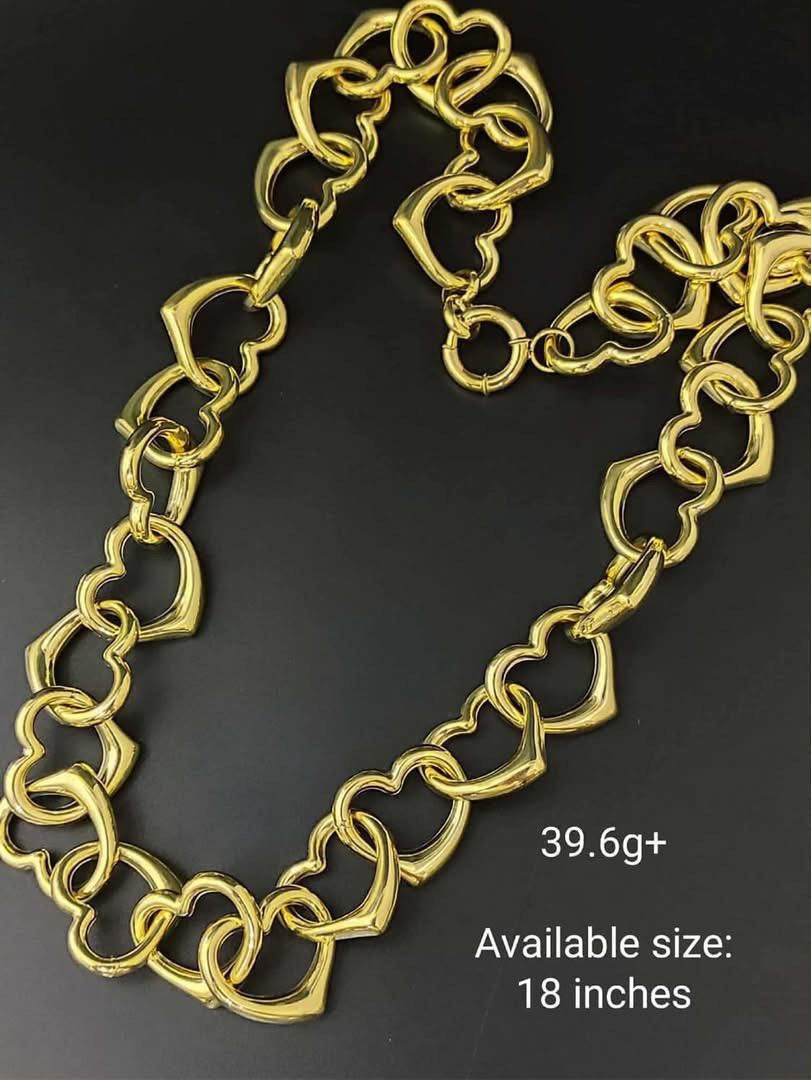 18k heart full necklace ( Thick) (Category: Necklaces) located in Pasay City. Submitted by anaiahjewelrycollections (Listing ID 1375650621, Image 1). Description: ✨18k Saudi Gold ✨Price may be differ in actual gram ✨Sold per Piece ✨💯% Pawnable ☺️ Anytime can pullout☺️ ☝🏻Always payment first policy ❌NO COD ❌NO MEET UP 🚛Lalamove or grab around manila 🚚Shipping thru LBC or JNT specially province 🚛Shipping nationwide covered by FedEx ✔️Layaway p
