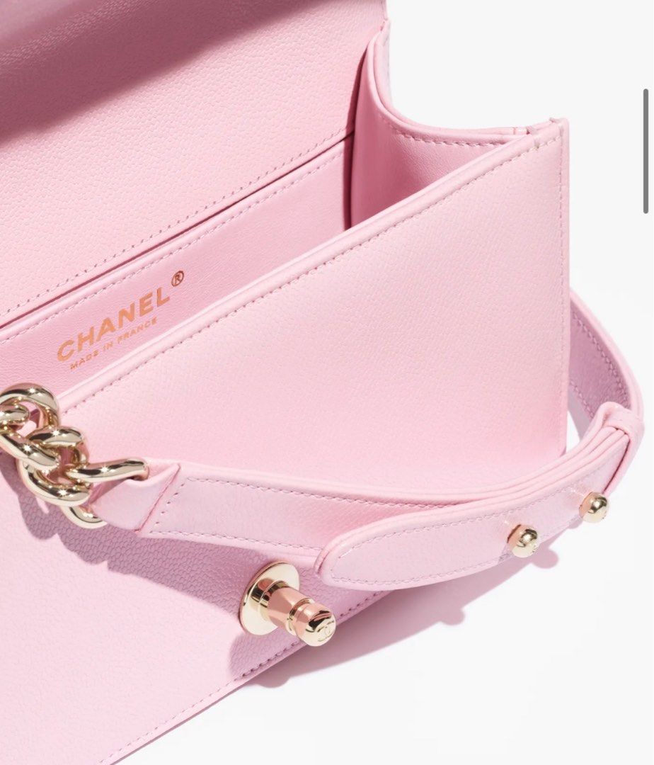 2025 Chanel Boy Pink Caviar in Small (Category: Bags & Wallets) located in Singapore. Submitted by jellysapparel (Listing ID 1375519264, Image 3). Description: RTP:$9,290 Full Set with Receipt & Paperbag Bought in Paris in April 2025 Original Receipt can be provided with personal details blacked out Slight nego for sincere buyers.