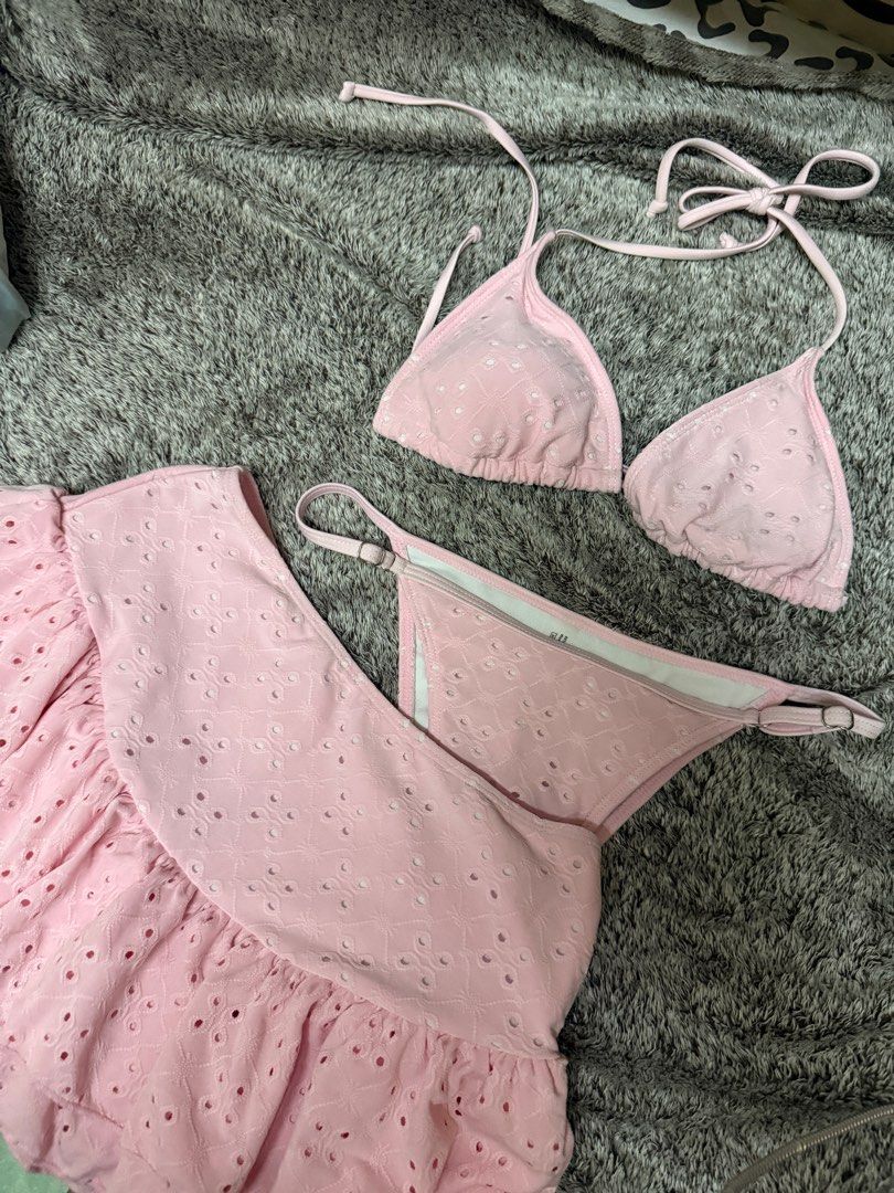 3 piece pink shein swimsuit (Category: Bikinis & Swimsuits) located in Caloocan City. Submitted by rlissa (Listing ID 1375608911, Image 1). Description: - can fit small to medium -never worn - not my size .