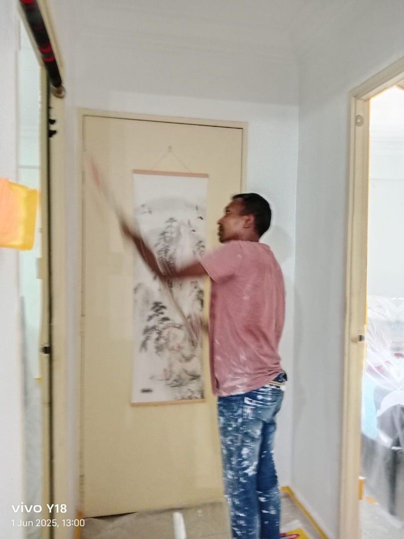 🥳65%🎊discount💥on Professional painting service/ 4 rm flat/5 rm flat/3rm flat/2rm flat/living room/landed house/ bedroom painting/ varnish/ epoxy/ full house plastering/ limewash painting💯62863115190018112