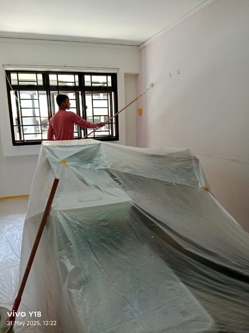 🥳65%🎊discount💥on Professional painting service/ 4 rm flat/5 rm flat/3rm flat/2rm flat/living room/landed house/ bedroom painting/ varnish/ epoxy/ full house plastering/ limewash painting💯62863115190018114
