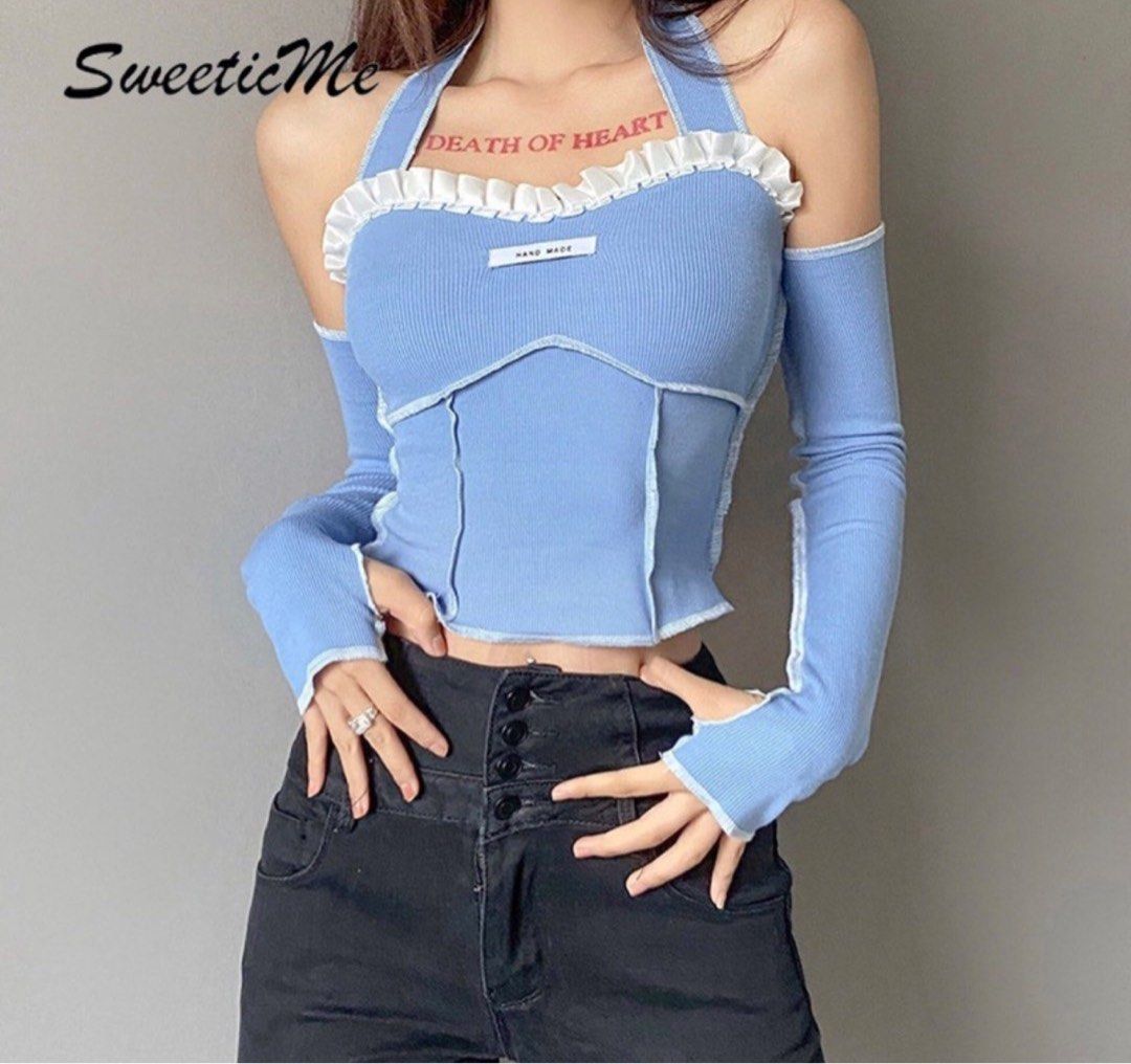 Acubi Blue Top (Category: Longsleeves) located in Quezon City. Submitted by ashcore (Listing ID 1375638586, Image 2). Description: As good as new (Used once only) E-Payment Option: GCash Shipping: J&T Same Day Shipping: Grab or Lalamove My Location: Quezon City MEDIUM PM FOR MORE DETAILS хохо ❤️.