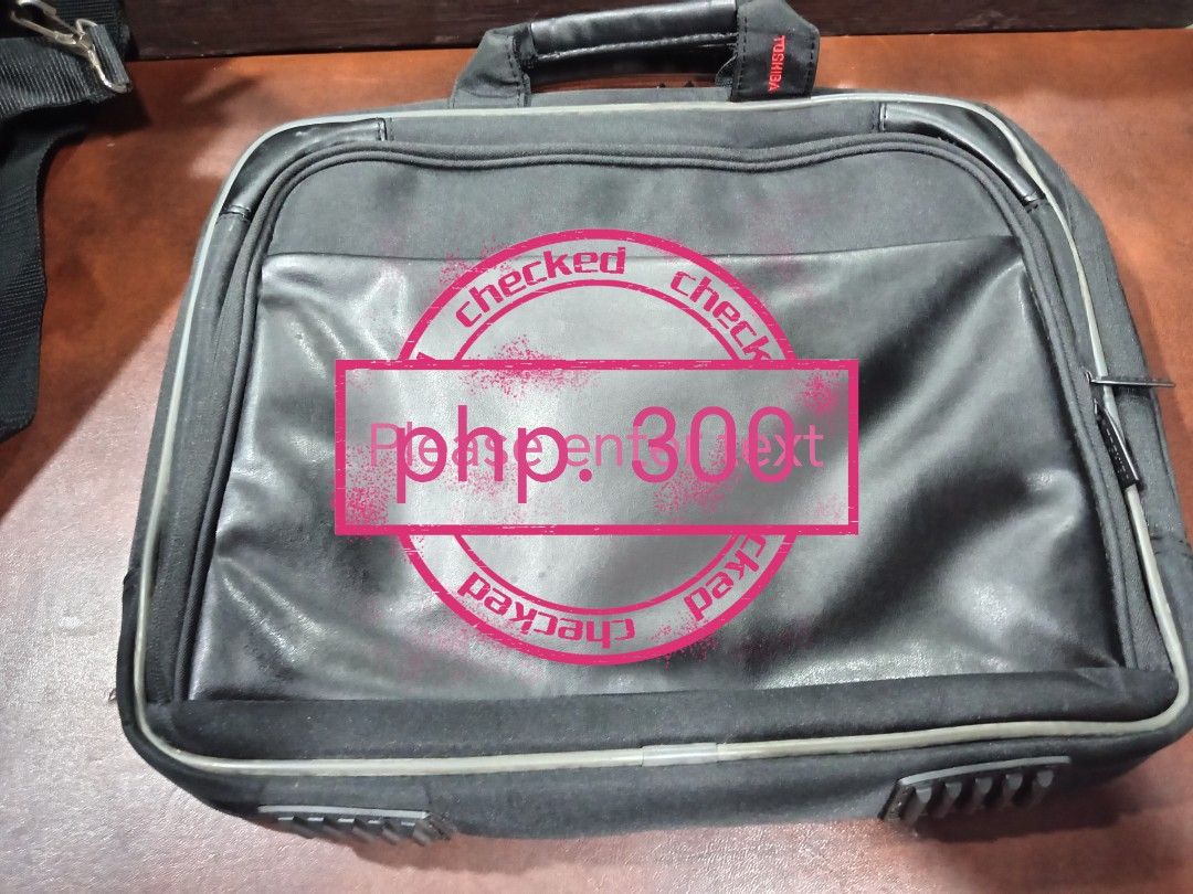Assorted Loptop shoulder bags (Category: Laptop Bags & Sleeves) located in Manila. Submitted by josephzila93964 (Listing ID 1375462990, Image 2). Description: For sale Assorted Loptop shoulder bags Php. 1,400 5 pcs. 1 TOSHIBA Php. 300 1 HP php.300 1 S Land Php. 300 1 TOPVALU Php. 300 ( with ballpen ink stain inside) 1 LENOVO Php. 100 ( with minor issue) Not brand new.