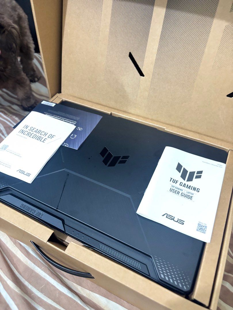 ASUS TUF F15 RTX 3050 (Category: Laptops & Notebooks) located in San Juan City. Submitted by rjcaenid (Listing ID 1375620778, Image 3). Description: ASUS TUF GAMING F15 RTX 3050 ddr6 4gb ram Intel i5 11th gen 2.70mhz to 4.2mhz 8gb ram 3200mhz 512gb m.2 ssd 144HZ WINDOWS 11 Good for rendering,autocad, hard games, VA, office/school works Inclusion Box Manual Orig charger Mouse Laptop bag .
