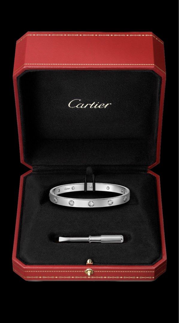 Authentic Cartier Love Bracelet (Category: Jewelry) located in Bamban. Submitted by mb_designs (Listing ID 1375560145, Image 1). Description: Authentic Cartier Love Bracelet - Classic Model - 10 diamonds Purchased at Cartier Greenbelt - Year: 2023 Inclusions: - Box and Certificate.