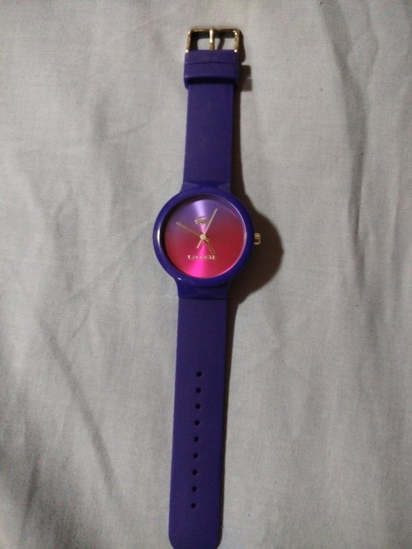 Authentic Lacoste Watch (Category: Women's Watches) located in Manila. Submitted by mallows__ (Listing ID 1375584641, Image 1). Description: rush sale lacoste watch. no box slightly negotiable.