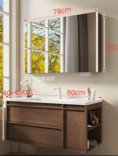 70cm Curve vanity waterproof aluminum bathroom vanity toilet