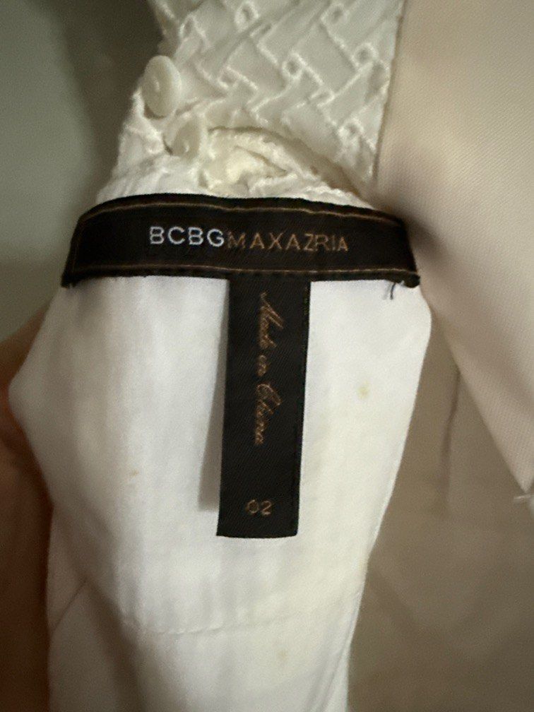BCBG White dress (Category: Dresses) located in Quezon City. Submitted by itsmatilda318 (Listing ID 1375466788, Image 3). Description: US size 2 With stains but can be washed and bleached .