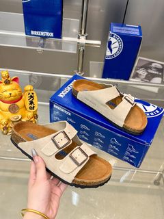 Birkenstock London velvet leather slippers adjustable sandals629767197720351125