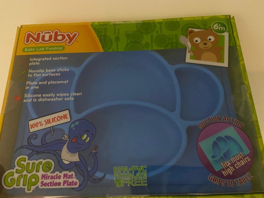 BN Baby Feeding Plate (100% Silicone) (Category: Weaning & Toddler Feeding) located in Singapore. Submitted by nijiacasa (Listing ID 1375612605, Image 2). Description: Blue in colour.