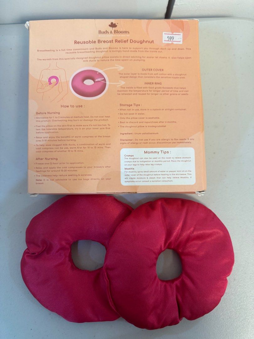 Buds & Blooms Reusable Breast Relief Doughnut Pad (Category: Breastfeeding & Bottle Feeding) located in Muntinlupa City. Submitted by goldinmygarage (Listing ID 1375553180, Image 2). Description: Like new .