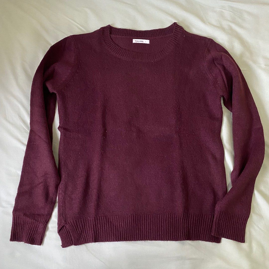 Calliope Knit Sweater (Category: Coats, Jackets and Outerwear) located in Imus. Submitted by patdeclutter (Listing ID 1375557739, Image 1). Description: - php 250 + sf - size L - still in good condition! - only worn a few times - mop: gcash.