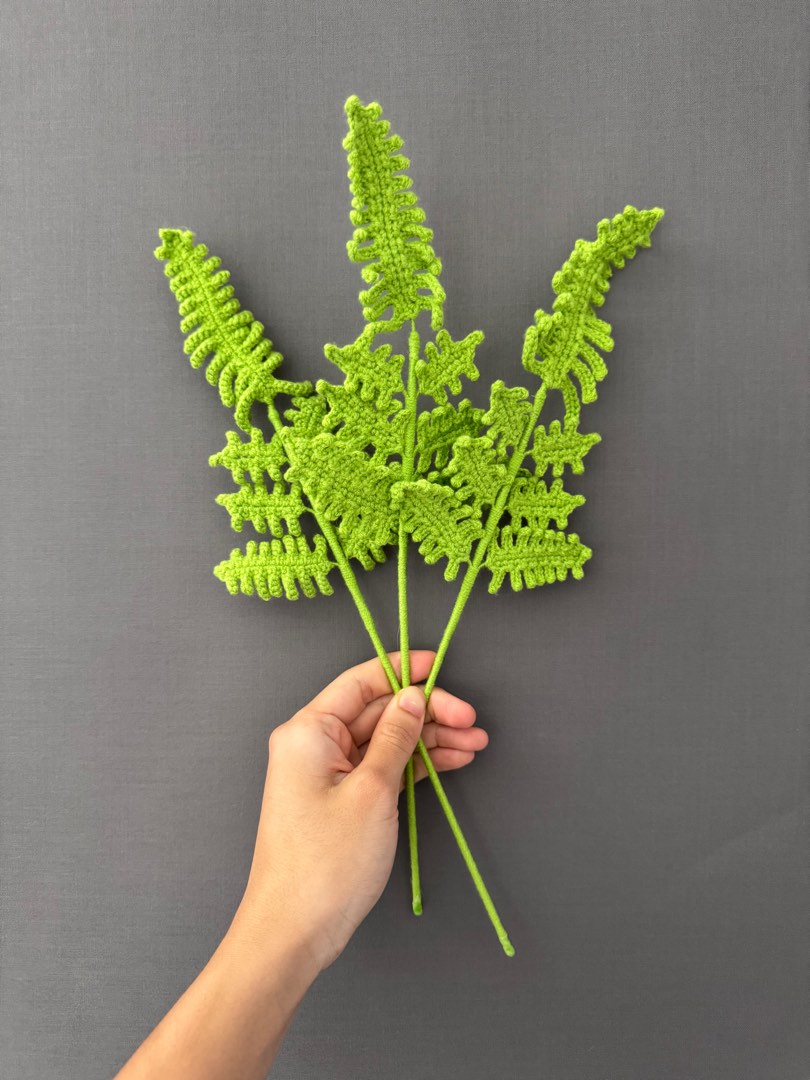 Crochet Fern Leaf, Hobbies & Toys, Stationery & Craft, Handmade Craft ...