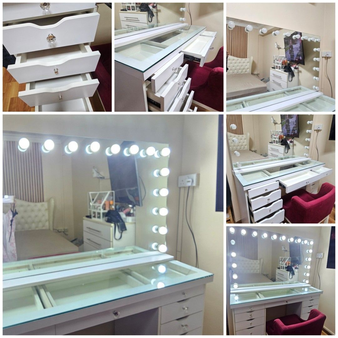 Dressing Table with mirror & lights65075295210243112