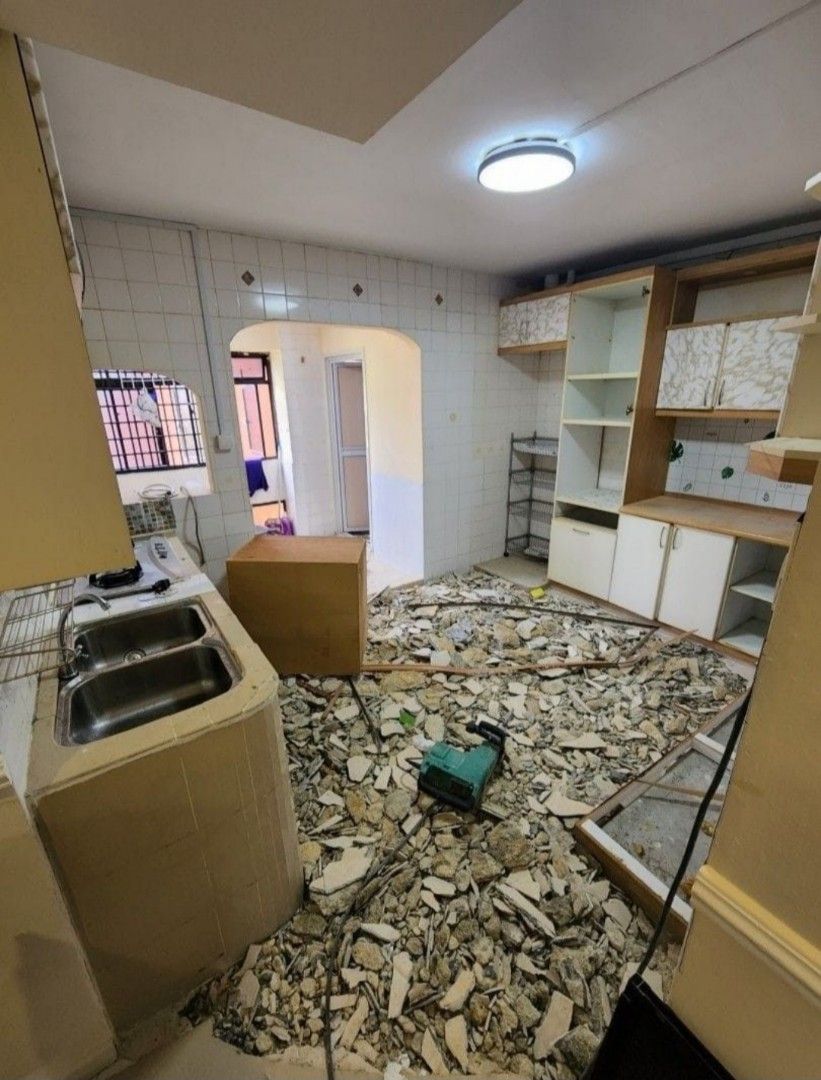 Hacking | Dismantle | Disposal | Plastering | Touch up plaster | Painting | Wallpaper remove | Epoxy | Varnish62853070578305113