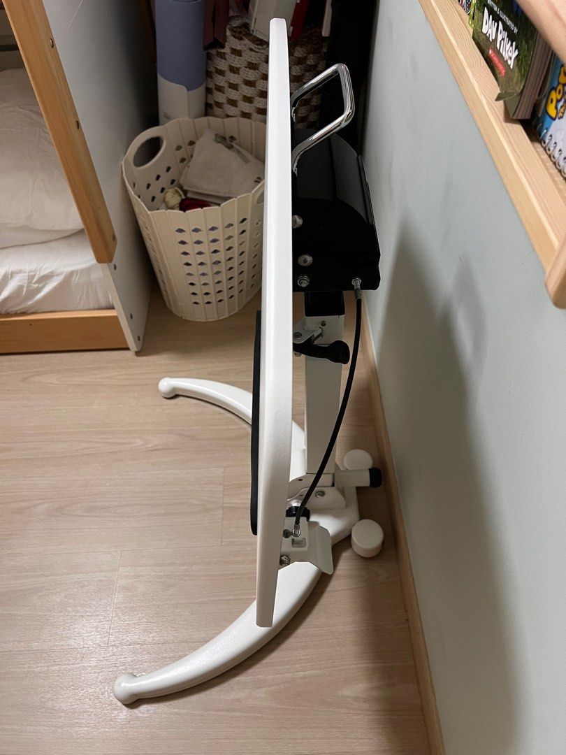 Height Adjustable Table - White (Category: Tables & Sets) located in Singapore. Submitted by miggleness (Listing ID 1375608039, Image 3). Description: Mildly used. Selling because we it’s too high for our young kids. There’s a minor chip. Refer to image. Ergonomic New Height Adjustable Standing Table / Standing Desk Converter / Height Adjustable Table Standing Desk Converter / Sit Stand Dual Monitor and Laptop Riser Workstation / Stand Up Desk Ri