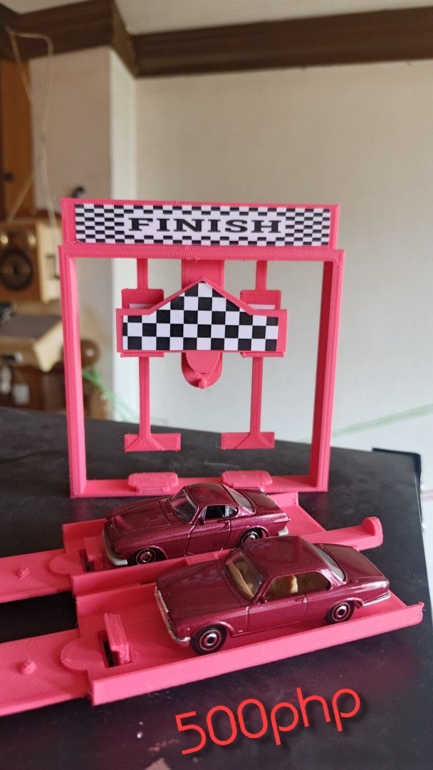 Hotwheels start gate and finish line track 3d print (Category: Action & Battle Toys) located in Antipolo. Submitted by bryangalero18 (Listing ID 1375495637, Image 1). Description: lalamove or jnt. 3d printed antipolo area.