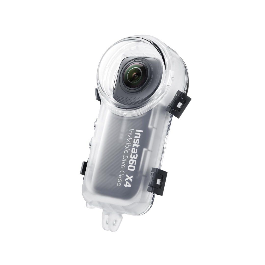 Insta360 X4 Invisible Dive Case (Category: Camera Bags & Carriers) located in San Juan City. Submitted by urbangiz_greenhillsmall (Listing ID 1375529465, Image 2). Description: Completely invisible design that allows full 360° underwater shots. Seamless underwater stitching. Water resistant to 50 m. Crystal clear 360° videos. Use it with the Invisible Selfie Stick for fantastic third-person perspectives..