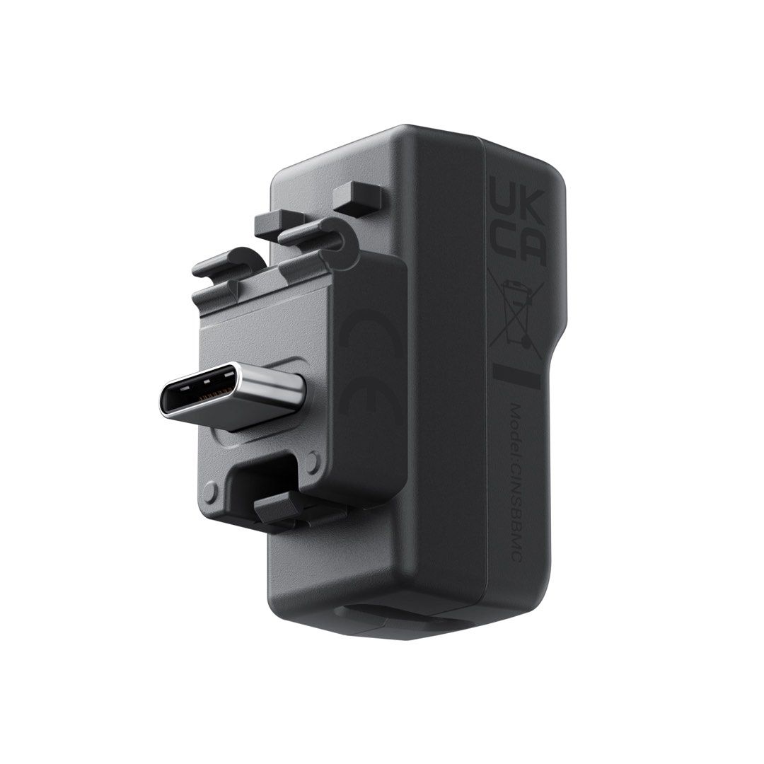 Insta360 X4 Mic Adapter (Category: Camera Bags & Carriers) located in San Juan City. Submitted by urbangiz_greenhillsmall (Listing ID 1375540193, Image 2). Description: Add an external microphone to your camera for pro-level audio. Precisely designed for Insta360 X4 and totally invisible when you shoot in 360°. A 3.5mm audio port and Type-C port allow you to connect the mic and charge the camera simultaneously. Buckle system ensures a strong conn