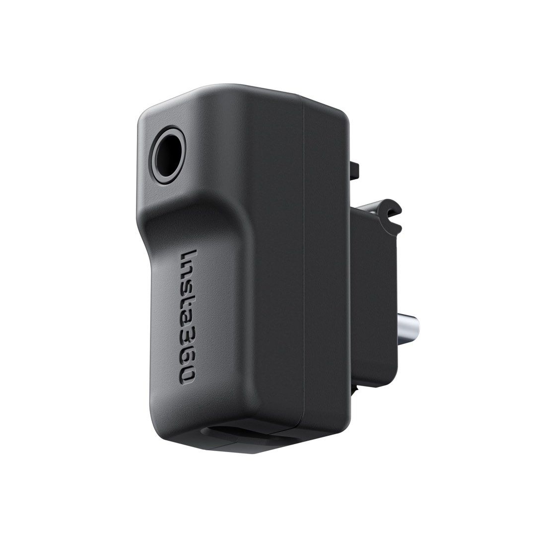 Insta360 X4 Mic Adapter (Category: Camera Bags & Carriers) located in San Juan City. Submitted by urbangiz_greenhillsmall (Listing ID 1375540193, Image 1). Description: Add an external microphone to your camera for pro-level audio. Precisely designed for Insta360 X4 and totally invisible when you shoot in 360°. A 3.5mm audio port and Type-C port allow you to connect the mic and charge the camera simultaneously. Buckle system ensures a strong conn