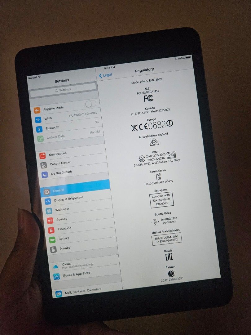 Ipad Mini 1 2012 Model 1455 16gb (Category: iPad) located in Manila. Submitted by dreamcart (Listing ID 1375464518, Image 3). Description: Ipad Mini 2012 Model 1455 16gb — ₱3,000 — with charger — no box and other accessories — will delete all files before shipping it to you — barely used — pls manage expectations, with minimal signs of usage but still working perfectly check specs here: https://support.apple.com/en-us/111978.