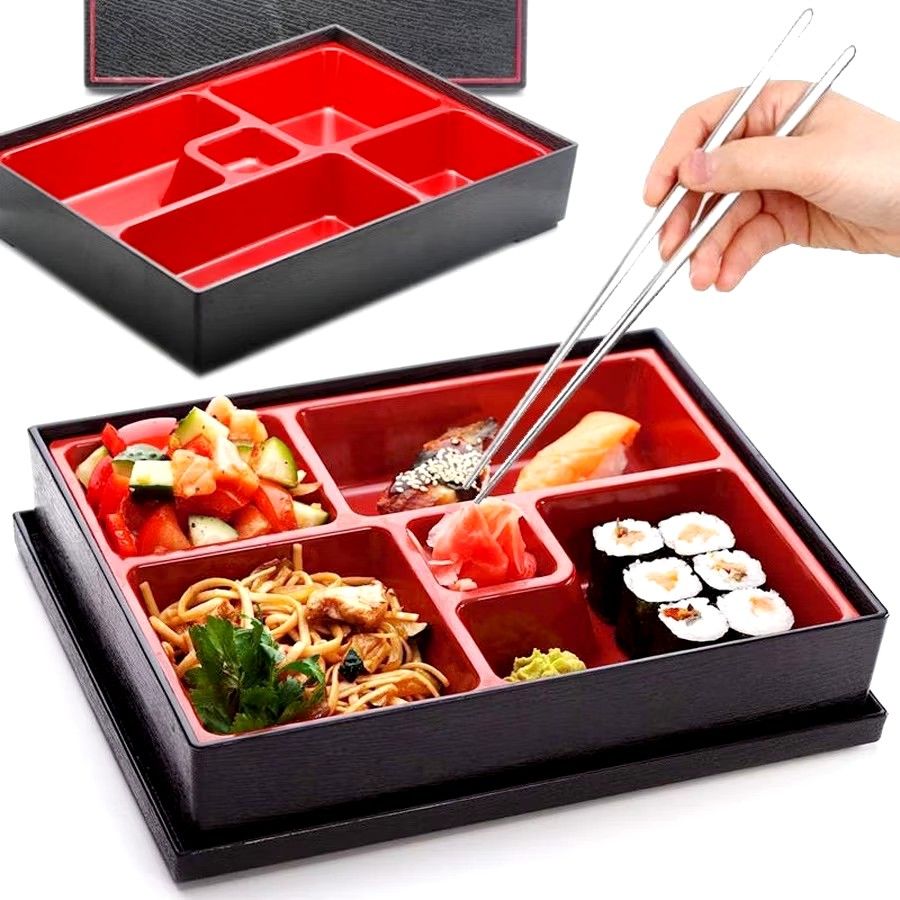 Japanese Bento Box Lunch Box Lunch Tray (Category: Food Organization & Storage) located in Manila. Submitted by cristytah (Listing ID 1375528965, Image 2). Description: Japanese Bento Box Lunch Box Sizes & Price: ● Small - 24 x 18 ~ P495 ● Large 28 x 22 - 545 NOTE: The size is just for reference, there maybe exist a measurement error of 1-2cm, please check whether it fits your size before you buy it. Please note that slight color difference shoul