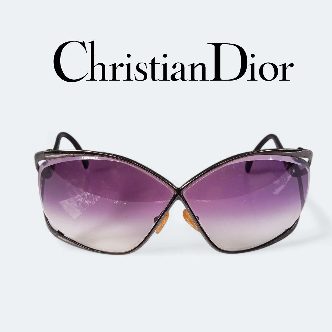 Kacamata Vintage Sunglasse Christian Dior 2056-90 butterfly Metallic Black
