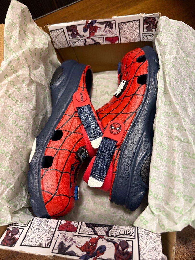 kids spiderman crocs brand new (Category: Babies & Kids Fashion) located in Singapore. Submitted by clau1414 (Listing ID 1375471147, Image 2). Description: brand new bought wrong size collect 596131.