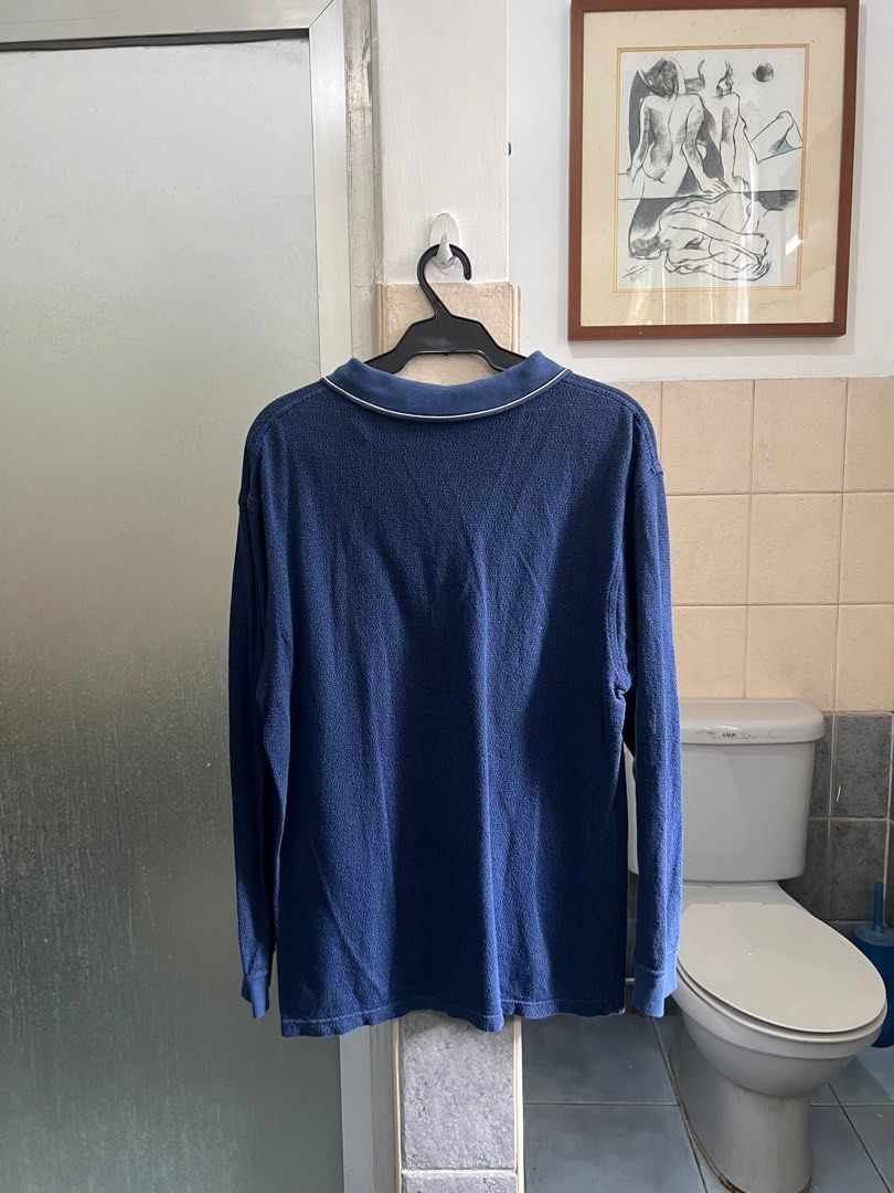 Lacoste Navy Blue Long Sleeve Polo Shirt (Category: Tshirts & Polo Shirts ) located in Taytay. Submitted by azlux (Listing ID 1375542021, Image 3). Description: Size: M L: 28" W: 18" Sleeves: 23" •Issue: Small Hole at the back but not noticeable •Colors may vary due to lighting •No return/refund, please make sure you are fully decided when purchasing •Shipping to be shouldered by buyer via J&T and Lalamove only •Payment First 📍San Isidro, Taytay