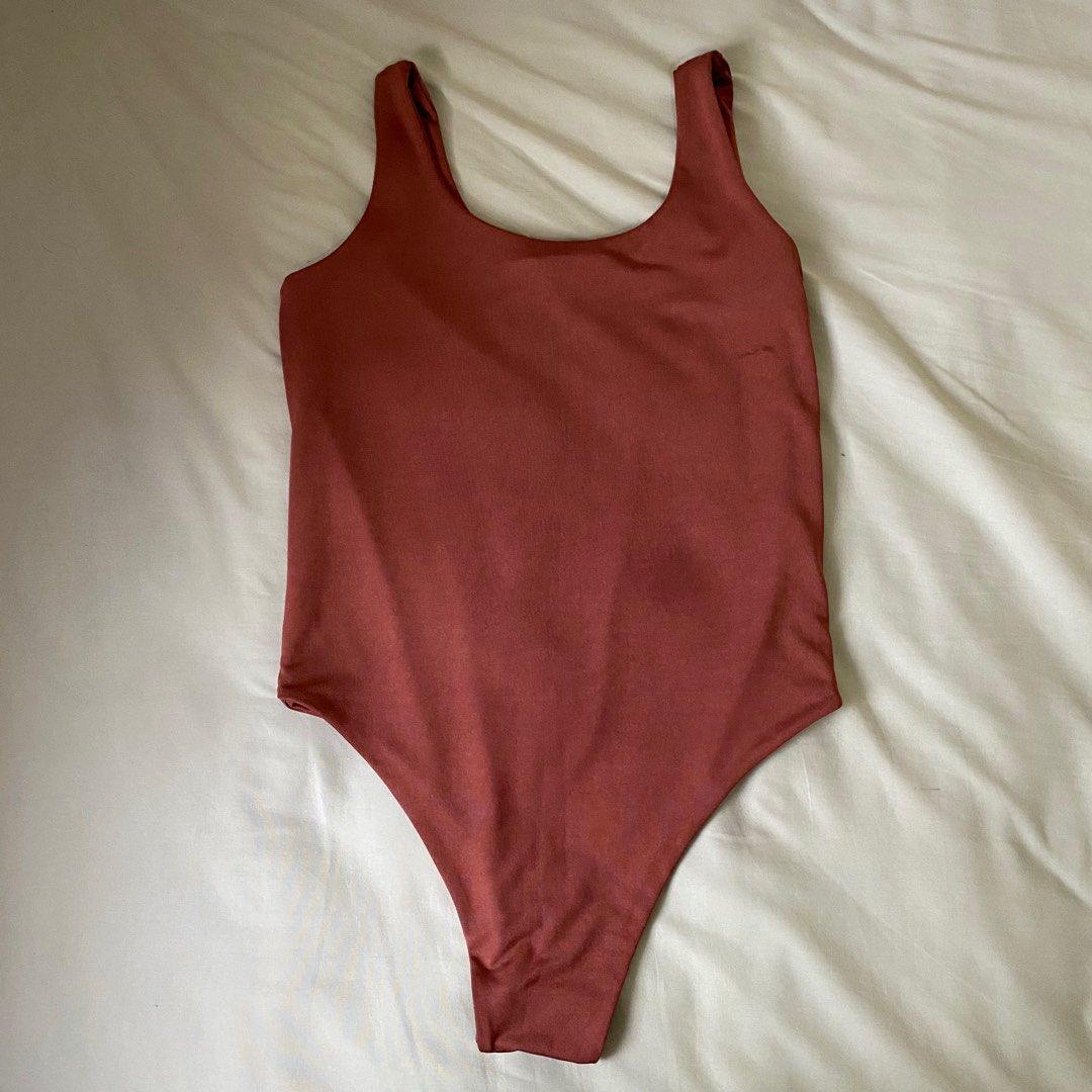 Maria & Mary Bodysuit (Category: Sleeveless) located in Imus. Submitted by patdeclutter (Listing ID 1375540100, Image 1). Description: - php 175 + sf - bought for ₱250 - in vvv good condition - choco brown - size m! measurements are already shown in the photo - fitted only - mop: gcash.