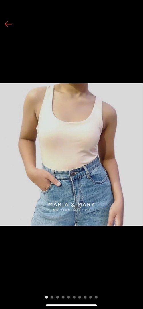 Maria & Mary Bodysuit (Category: Sleeveless) located in Imus. Submitted by patdeclutter (Listing ID 1375540100, Image 3). Description: - php 175 + sf - bought for ₱250 - in vvv good condition - choco brown - size m! measurements are already shown in the photo - fitted only - mop: gcash.