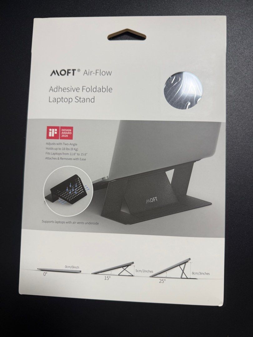 MOFT Air-Flow Adhesive Foldable Laptop Stand (Category: Other Accessories) located in Singapore. Submitted by juin1 (Listing ID 1375518753, Image 1). Description: .