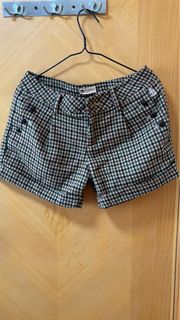 Women's Black Coffee Plaid Shorts with Excellent Craftsmanship 😍62974830466306110
