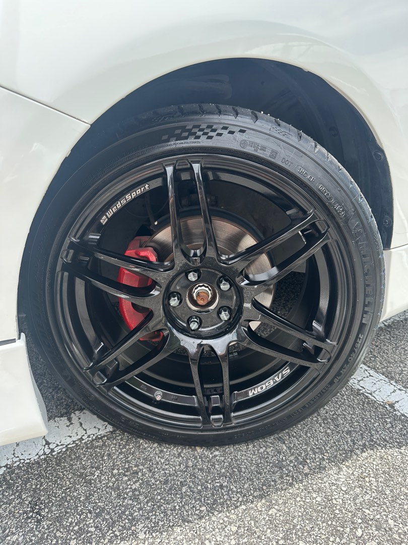 Original Wedsport SA-60M Gloss Black 18 Inch 5x100, Car Accessories ...