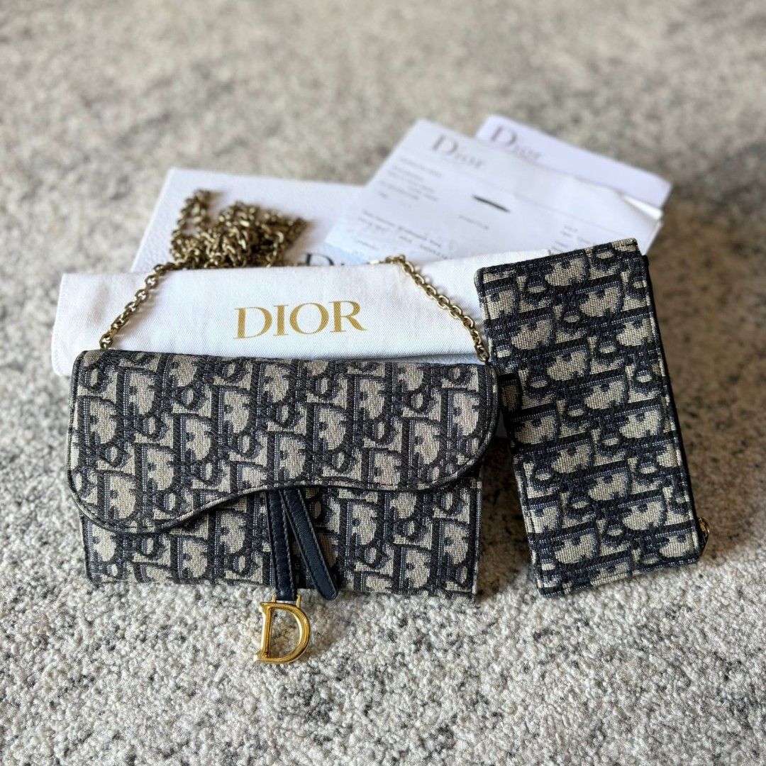 Pre Dior Saddle Woc oblique 2018 with box db receipt, Price Rp 14750 jt
