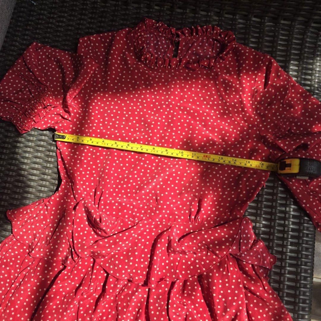 Red Polka Dot Dress with Ruffles (Category: Dresses) located in Singapore. Submitted by silksingapore (Listing ID 1375491076, Image 3). Description: .