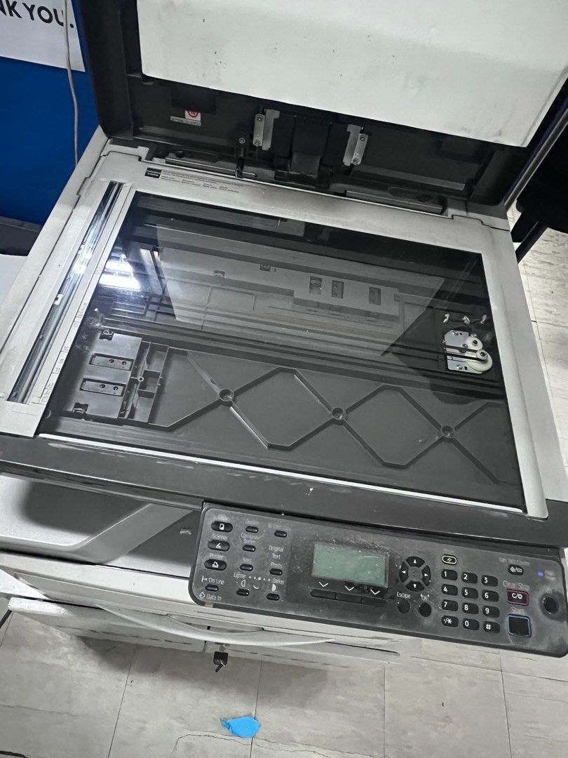 Ricoh scanner printer photocopier MP2001L (Category: Printers, Scanners & Copiers) located in Quezon City. Submitted by camillelaude (Listing ID 1375561631, Image 3). Description: Still working as is, could print copy and scan. Machine only, table not included. As is where is just needs cleaning. Rfs: Upgrade Shipping care of buyer. Location: Makati .