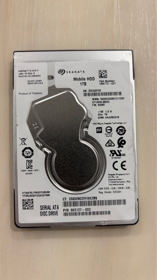 Seagate Mobile HDD 1TB632227724477451115