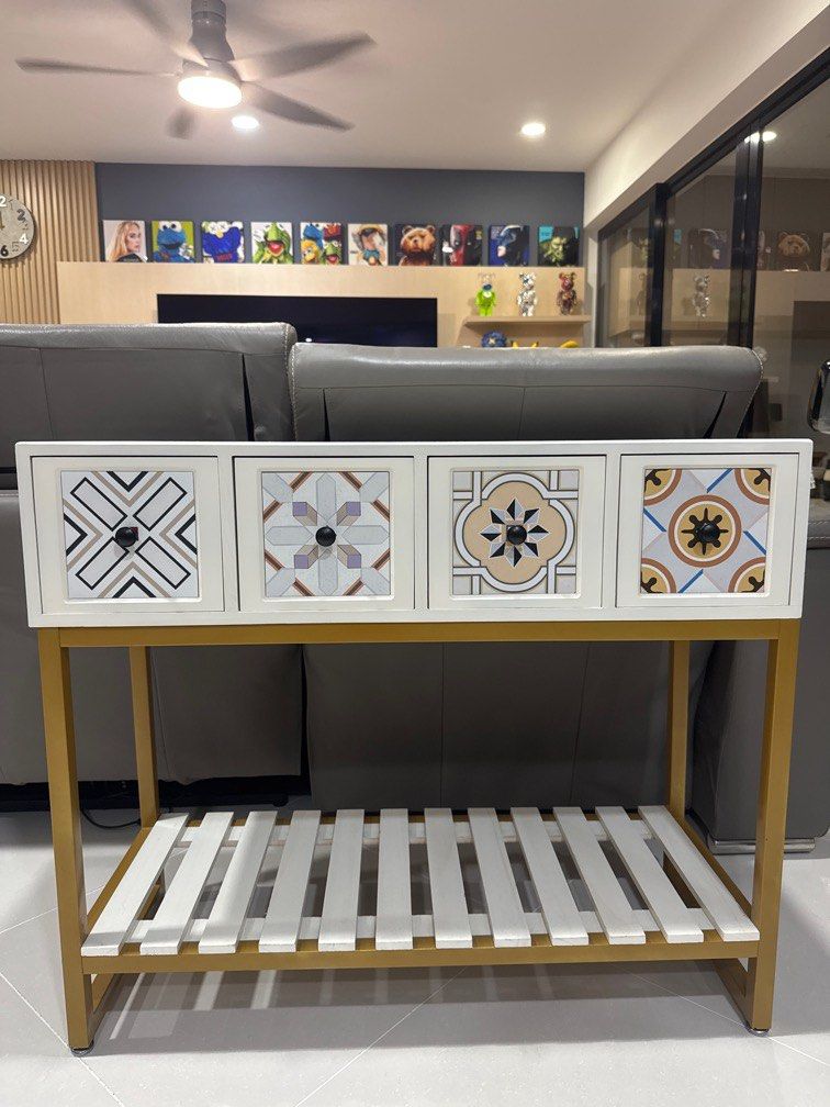 Small side console table
