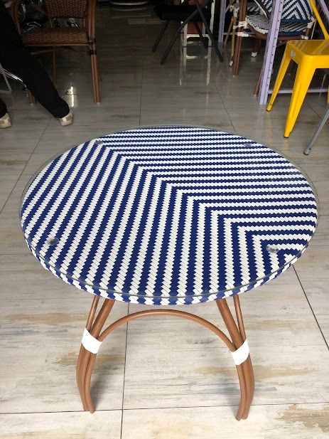 Sumo RT225T Steel Designer Rattan Table (Category: Tables & Sets) located in Quezon City. Submitted by costuless_qc_branch (Listing ID 1375557372, Image 3). Description: Item Code: RT225T SALE PRICE: ₱3,299.00 (TABLE ONLY) Note: Price may change without prior notice. Sumo Steel Designer Rattan Table ♡ Color: Blue & White combination ♡ Made of poly rattan ♡ Durable metal frame ♡ Low maintenance ♡ Indoor & outdoor use ♡ Perfect for any occasion ind
