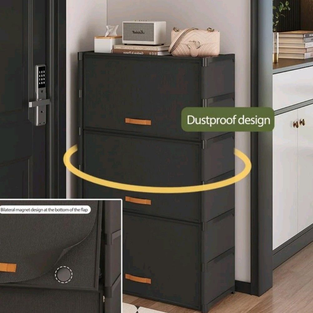 Tall Shoe Storage Rack | Vertical Shoe Organizer Cabinet | Entryway ...