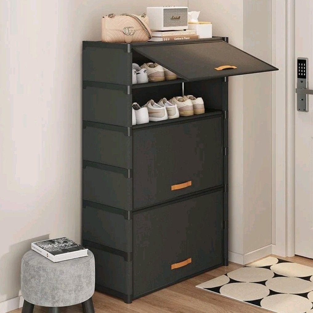 Tall Shoe Storage Rack | Vertical Shoe Organizer Cabinet | Entryway ...