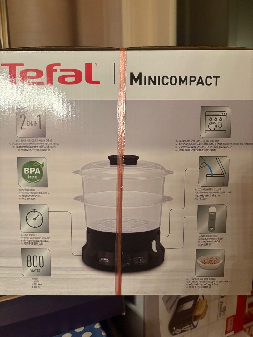 Tefal Steamer Mini Compact Food Steamer (Category: Cookers) located in Quezon City. Submitted by thrifty.peachy (Listing ID 1375606556, Image 3). Description: Tefal mini compact food steamer Brand new won in raffle .
