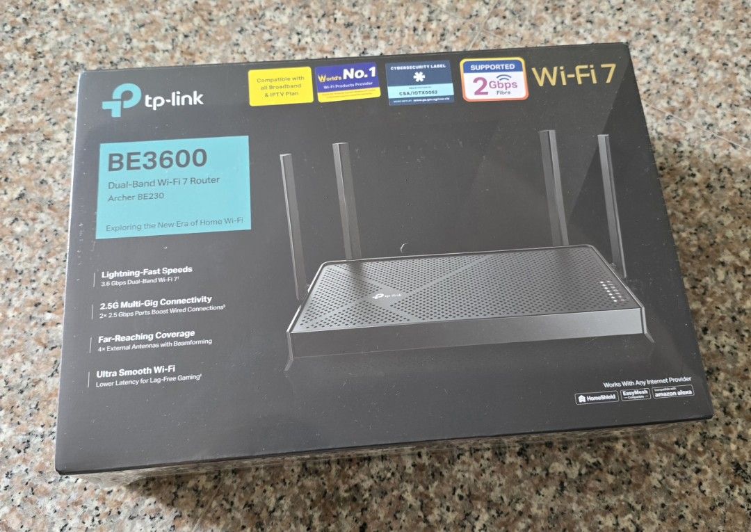 TP-Link Archer BE230 (BE3600) Wi-Fi 7 Router [Brand New]63203624873090110