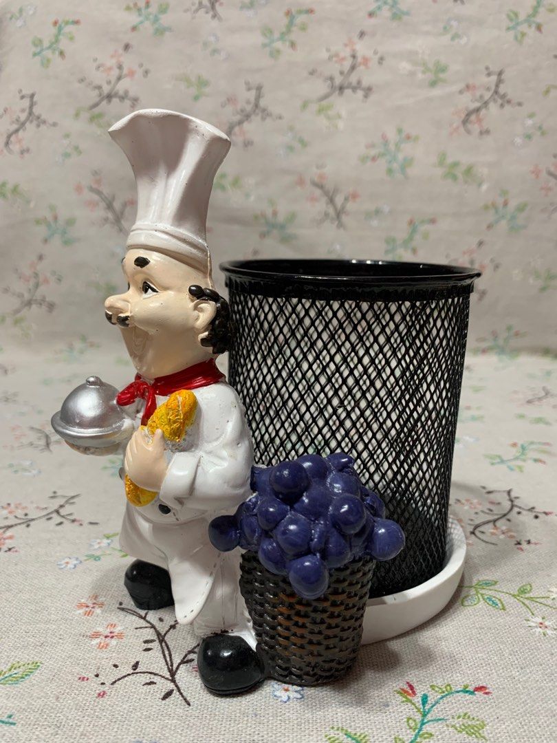 Utensils holder (Category: Dinnerware & Cutlery) located in San Mateo. Submitted by kusinaninanan (Listing ID 1375544296, Image 2). Description: Chef-Themed Utensil Holder with Toothpick Slot And Cutlery Compartment for kitchen… .