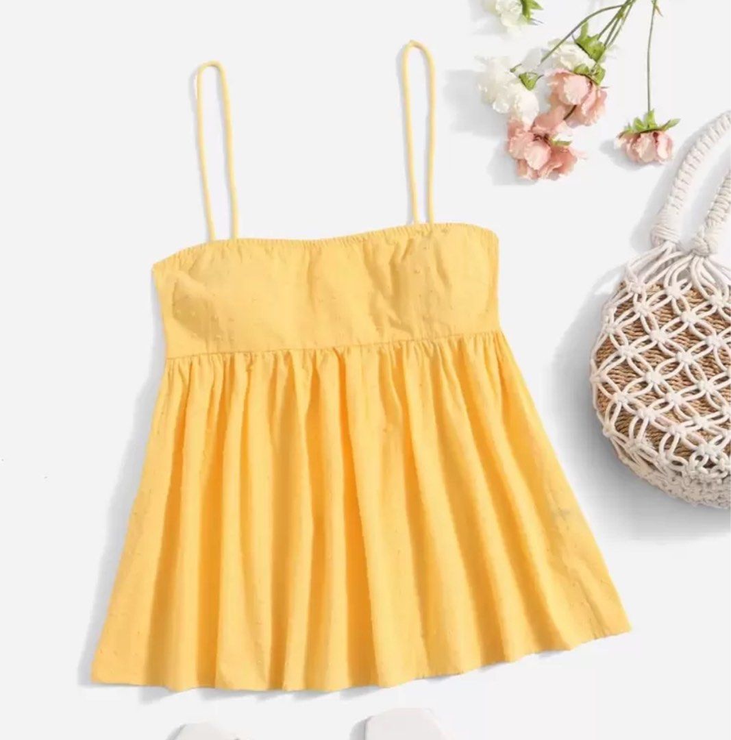 Yellow Peplum Top (Category: Sleeveless) located in Quezon City. Submitted by ashcore (Listing ID 1375638328, Image 3). Description: .