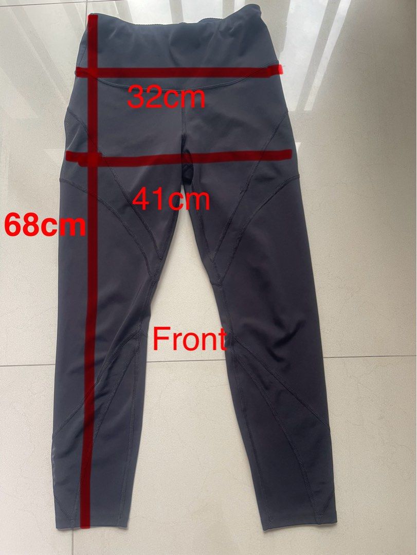 Yoga Pants - S Size (Category: Activewear) located in Singapore. Submitted by walkingwithfortune (Listing ID 1375544878, Image 1). Description: Yoga pants with good design and cutting , the upper side with transparency design look sexy and cool . Length: 68cn Waist : 32cm Hips width: 41cm .